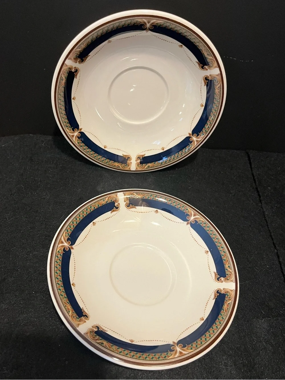 Keltcraft designed by Noritake Tranquil Glen Saucers with Duck Motif Set of 2
